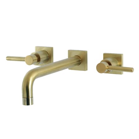 Kingston Brass KS6027DL Wall Mount Tub Faucet, Brushed Brass KS6027DL
